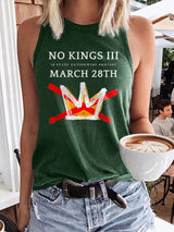 🔥Buy 3 Get 15% Off🔥Retro No Kings In America March 28 2026 Print Tops Tank