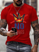 🔥Buy 3 Get 15% Off🔥Men's No KINGS Retro Graphic Print T-Shirt