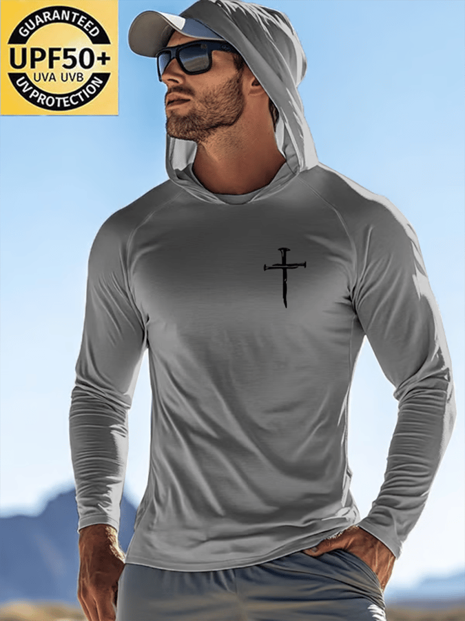 🔥Buy 3 Get 15% Off🔥🔥Hot Sale Picks 🔥Men's Faith Outdoor Sun Protection Breathable Cool Hooded Sun Protection Long Sleeve Top