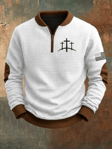 Men's Faith Print Jacquard Zip-Up Sweatshirt