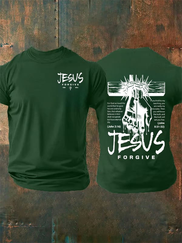 Men's   Jesus Loves You Chirtsian printing T-Shirt