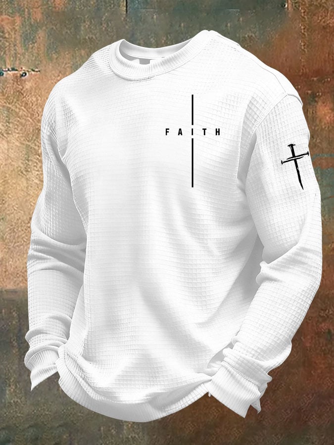 Men's faith Print Waffle T-Shirt