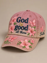 God is in her, she will not be shaken Faith Art Print Hat