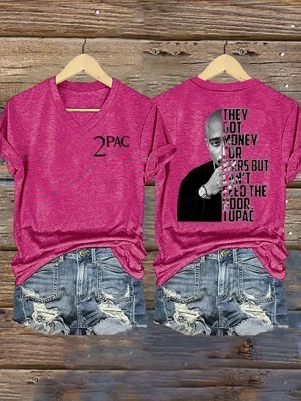 🔥Buy 3 Get 15% Off🔥Women's  2Pac Rapper Print T-Shirt