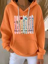 Women's Faith Print Casual Hoodie