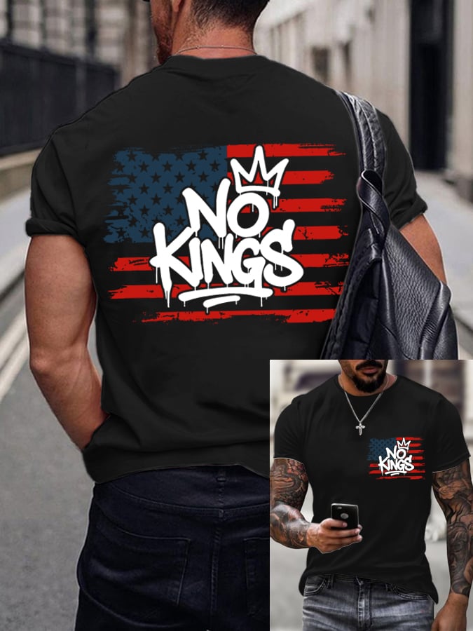 🔥Buy 3 Get 15% Off🔥Men's No KINGS Retro Graphic Print T-Shirt