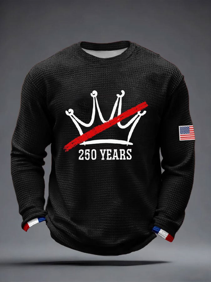 🔥Buy 3 Get 15% Off🔥Men's Casual 250th Anniversary Commemorative Flag Waffle T-shirt