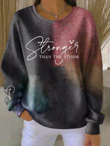 Women's Stronger Than The Storm Print Sweatshirt