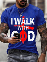 🔥Buy 3 Get 15% Off🔥Men's My Walk with God  T-shirt