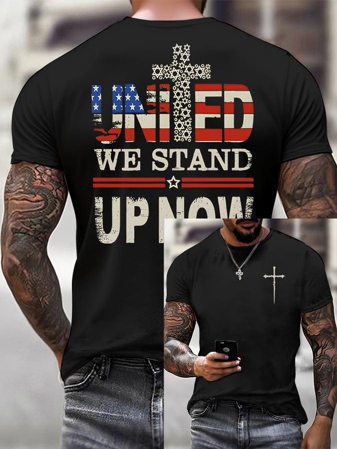 United In Solidarity, Patriotic Christian Print T-Shirt