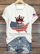 🔥Buy 3 Get 15% Off🔥Women's No Kings In America Print V Neck T-shirt