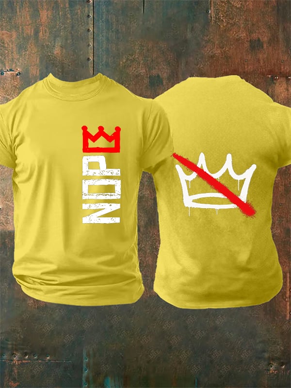🔥Buy 3 Get 15% Off🔥Men's Nope, No Kings In America Print T-shirt
