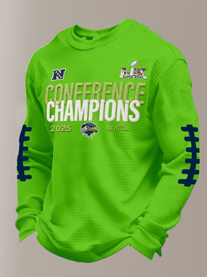 Men's Football Printed Waffle Top