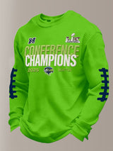 Men's Football Printed Waffle Top