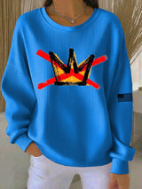 🔥Buy 3 Get 15% Off🔥Women's No Kings Printed Casual Sweatshirt