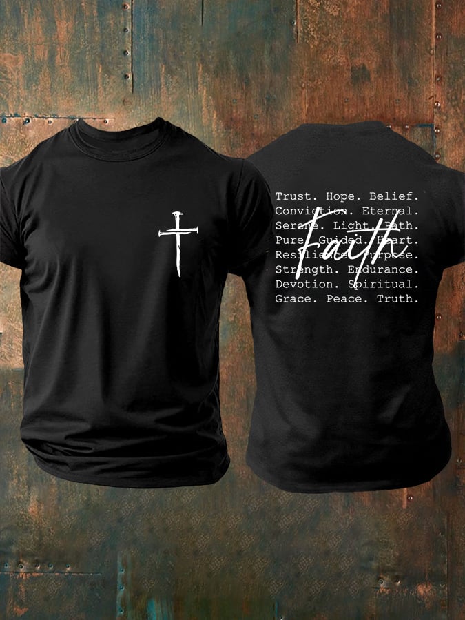 🔥Buy 3 Get 15% Off🔥Men's casual faith T-shirt