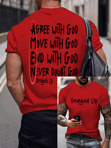 Men'S Casual "I Have Prayed And Been Ready To Face Anything" Faith Short Sleeve T-Shirt