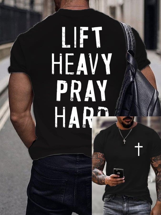🔥Buy 3 Get 15% Off🔥Men's Gym Faith Printed Shirt
