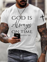🔥Buy 3 Get 15% Off🔥Men's God Is Always On Time Printed Shirt