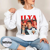 Hockey Romance Print Casual Sweatshirt