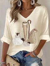 Women's Faith Print Waffle T-shirt