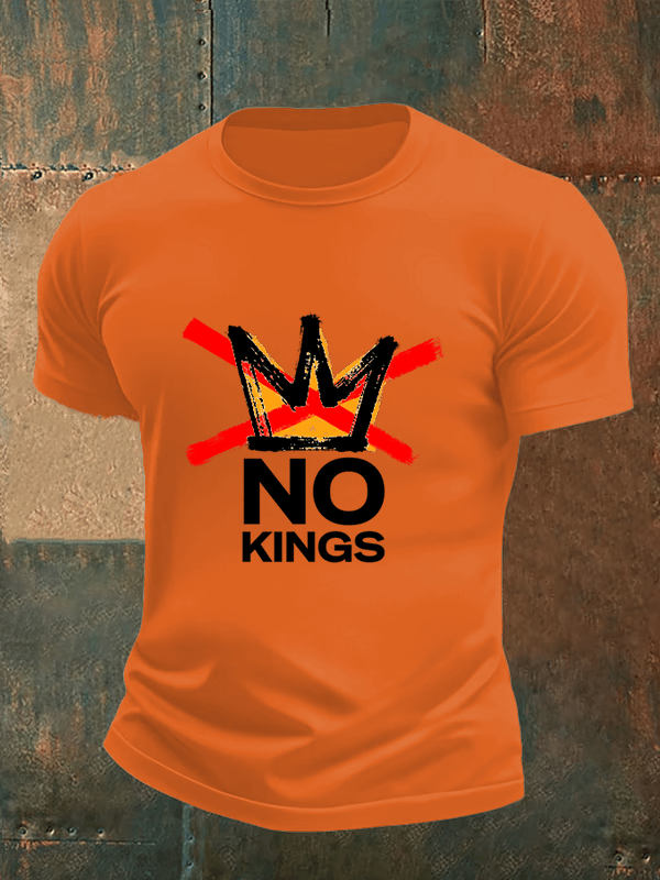 🔥Buy 3 Get 15% Off🔥Men's no kings in America print  T-Shirt
