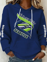 Women's Football Print Casual Sweatshirt