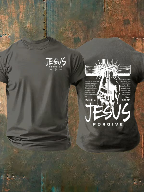 Men's   Jesus Loves You Chirtsian printing T-Shirt