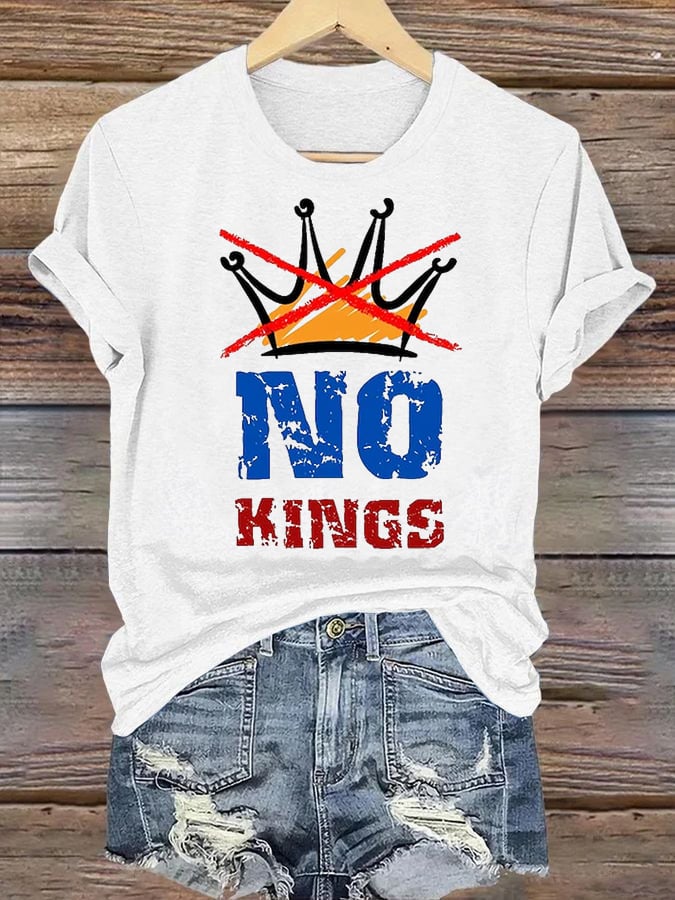 🔥Buy 3 Get 15% Off🔥Women's  NO KINGS Print T-Shirt