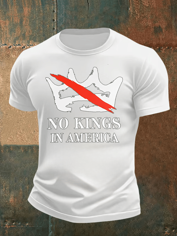 🔥Buy 3 Get 15% Off🔥Men's no kings in America print  T-Shirt