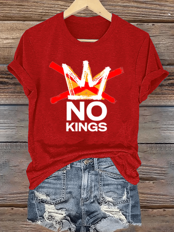 🔥Buy 3 Get 15% Off🔥Women's America has No Kings Printed Casual T-Shirt