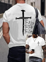 🔥Buy 3 Get 15% Off🔥🔥Hot Sale Picks 🔥Men's The Way The Truth The Life Print T-Shirt