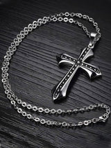 Men's Gothic Cross Faith Necklace