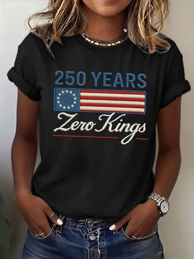 🔥Buy 3 Get 15% Off🔥Women's No Kings Print T-Shirt