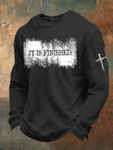 Men'S It is Finished Print Waffle T-Shirt