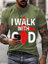🔥Buy 3 Get 15% Off🔥Men's My Walk with God  T-shirt