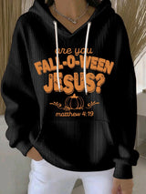 Women's Are You Fall-O-Ween Jesus Print Casual Sweatshirt