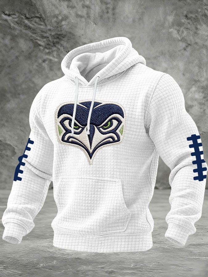 Men's Football Print Hooded Sweatshirt