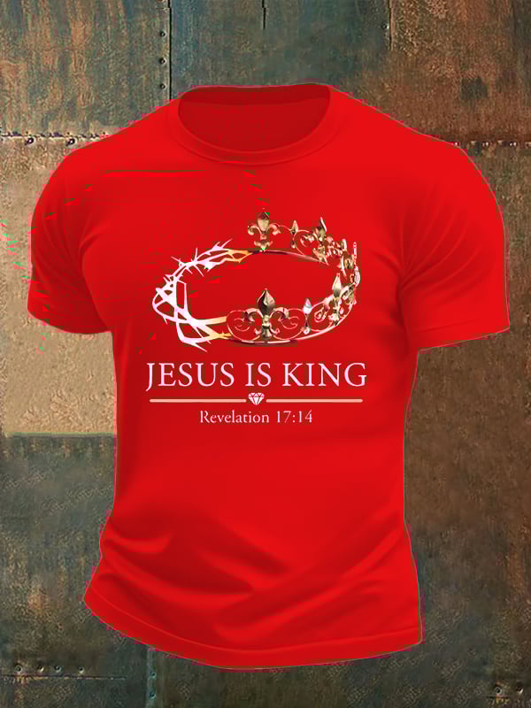 Men's  Jesus Is King Christian  T-Shirt