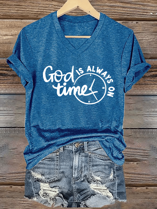 Women's God Is Always On Time T-Shirt