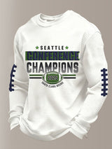 Men's Football Printed Waffle Top