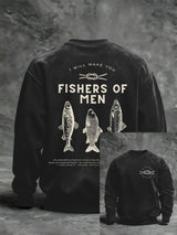 Men'S Casual Fishers Of Men Print Sweatshirt