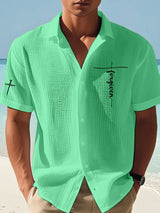 🔥Buy 3 Get 15% Off🔥Men's Faith Print Waffle Shirt