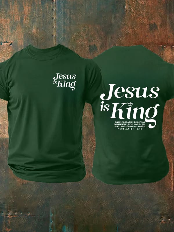 Men's  Jesus Is King Christian  T-Shirt