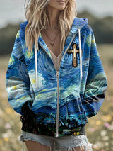 Women'S Casual Faith Print Hoodie