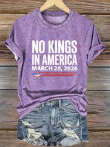 🔥Buy 3 Get 15% Off🔥Women's  NO KINGS IN AMERICA  Print  T-Shirt