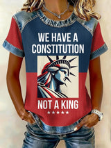 🔥Buy 3 Get 15% Off🔥Women's With Fun Print And No King Design V-Neck Short-Sleeved T-Shirt