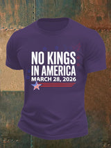 🔥Buy 3 Get 15% Off🔥Men's   NO KINGS IN AMERICA  Print  T-Shirt