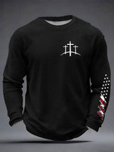 Men'S Faith Print Waffle Long Sleeve T-Shirt