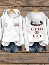 Women'S Casual “To all who believed in his name, he gave the right to become children of God.” Faith Print Hoodie